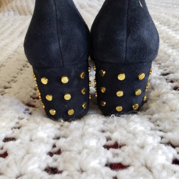 Nine West Navy Blue Suede Mid heel shoe - Picture 5 of 6